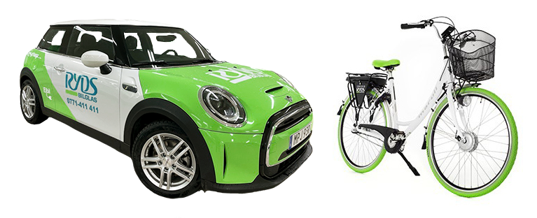Lånebil & cykel